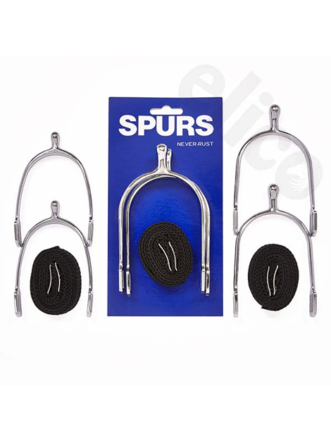 Stainless Steel Spurs with Straps