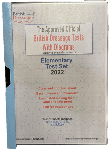 British Dressage Elementary Tests - Complete Set 2023
