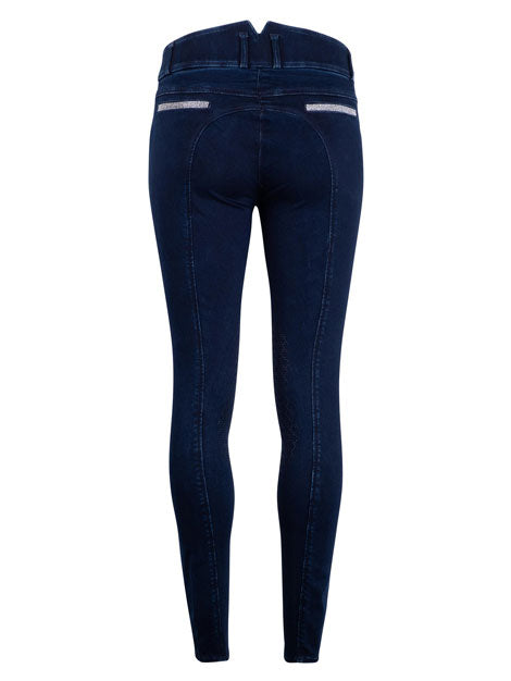 Montar Aubrey High Waist Crystal Denim Breeches