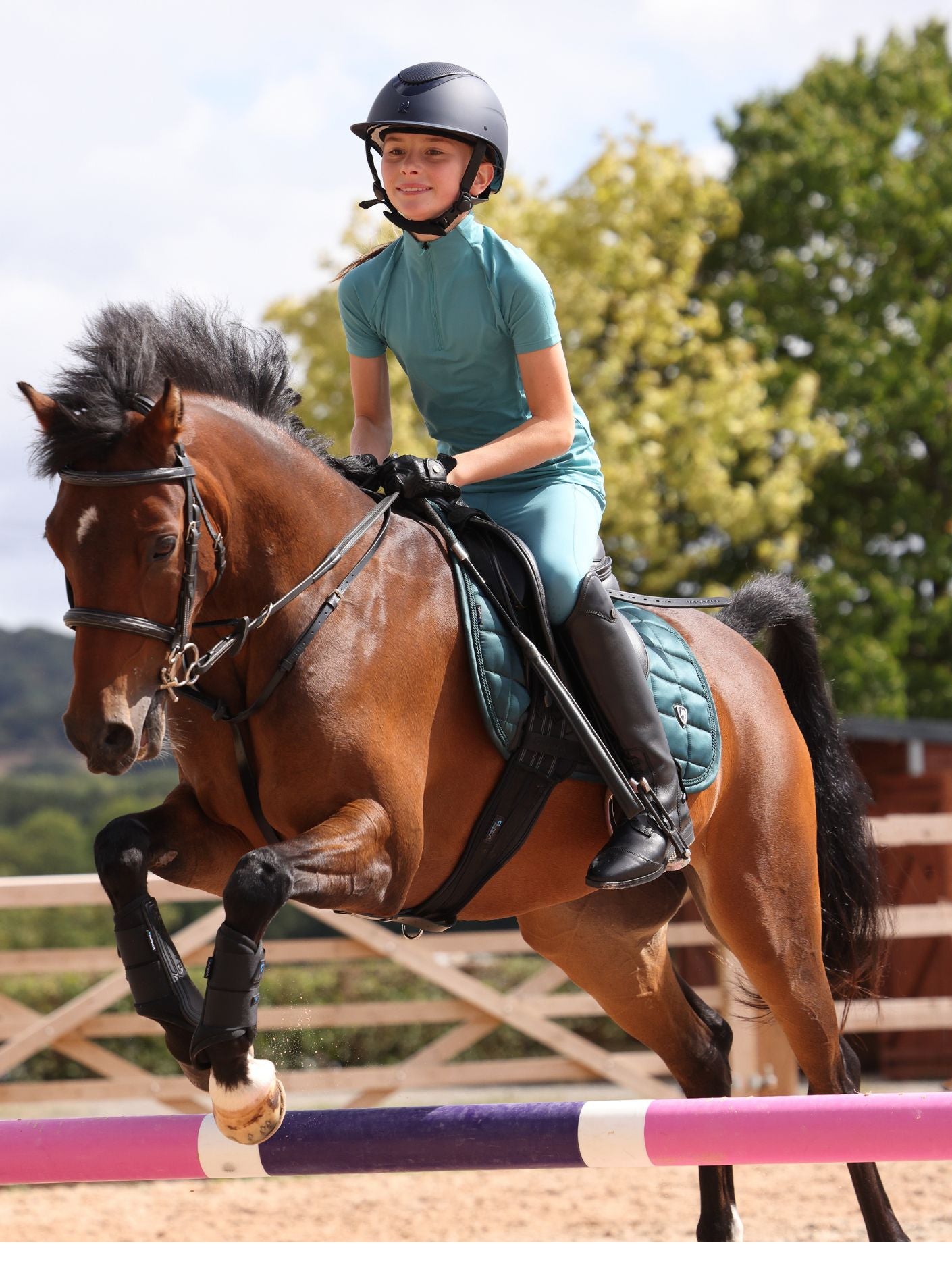Aubrion React Short Sleeve Base Layer- Young Rider