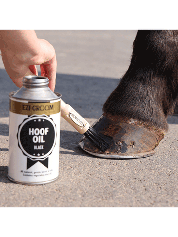 Wooden Premium Hoof Oil Brush
