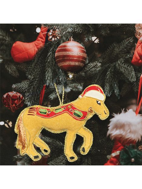 Beaded Christmas Tree Decoration- Horses and Dogs