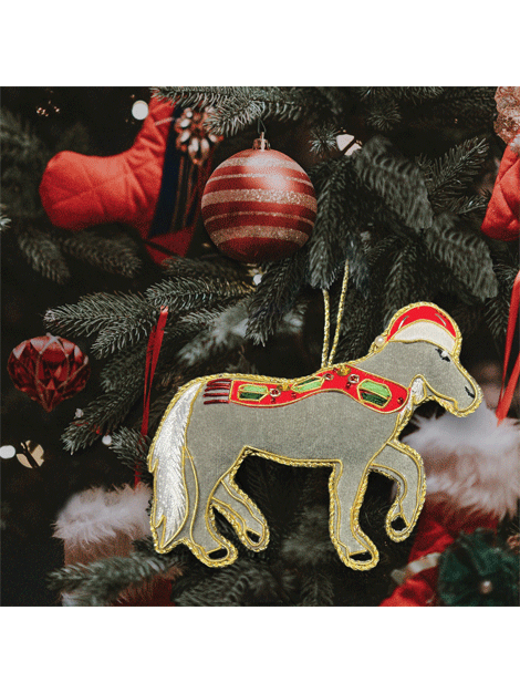 Beaded Christmas Tree Decoration- Horses and Dogs