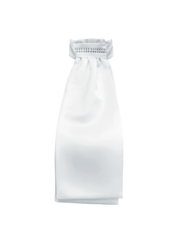Equetech White Diamante Band Ready Tied Stock