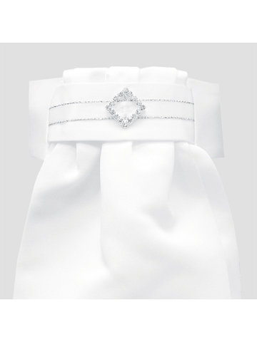 Equetech White Diamond Diamante Ready Tied Stock