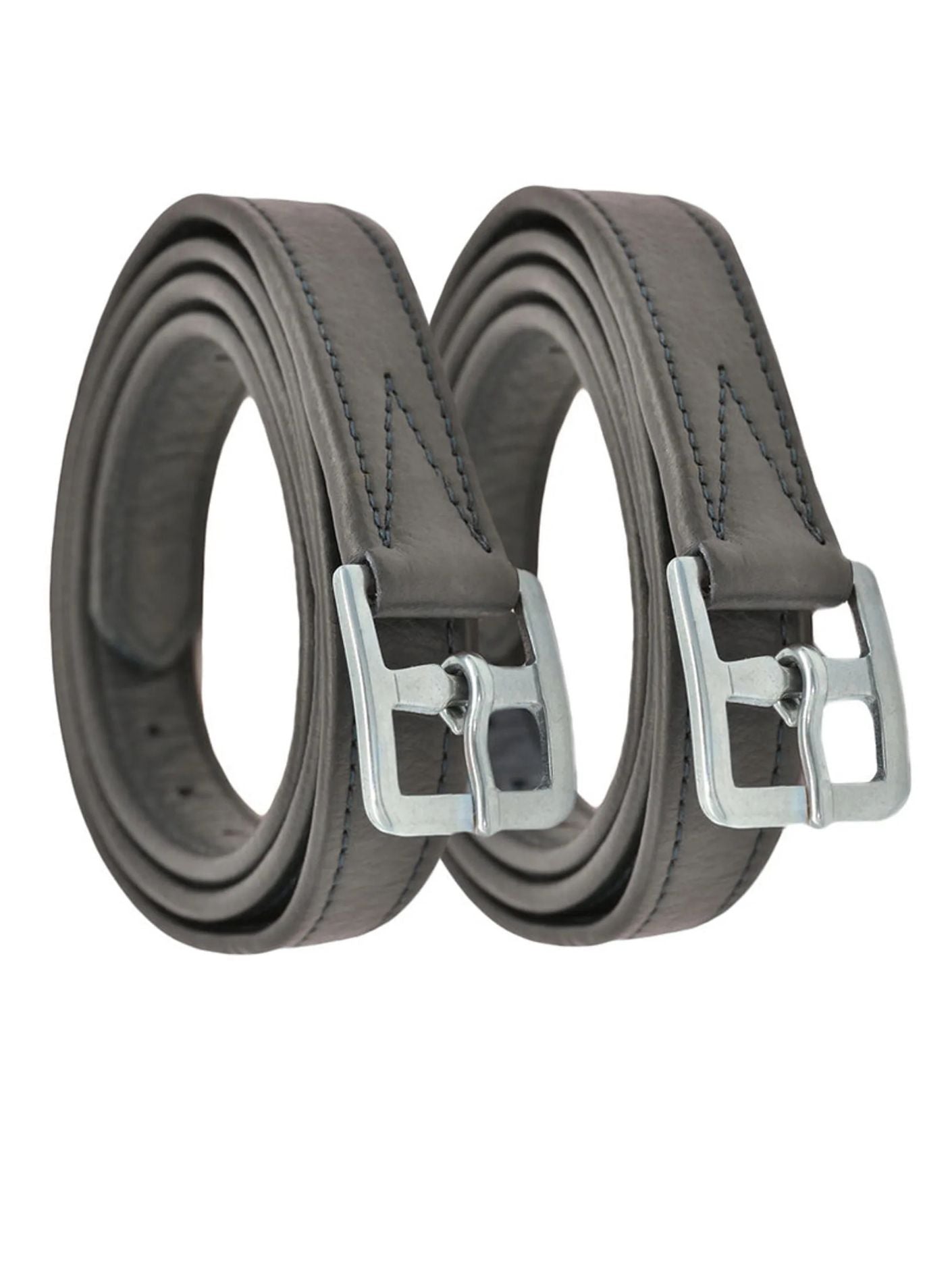 Dever Classic Stirrup Leathers- Soft Hide Covered Curved Buckle