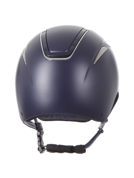 Evoke Callisto Riding Hat Classic Peak Navy / Chrome