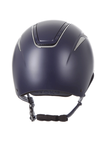 Evoke Callisto Riding Hat Classic Peak Navy / Chrome