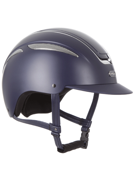 Evoke Callisto Riding Hat Classic Peak Navy / Chrome