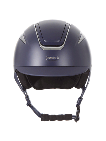 Evoke Callisto Riding Hat Classic Peak Navy / Chrome