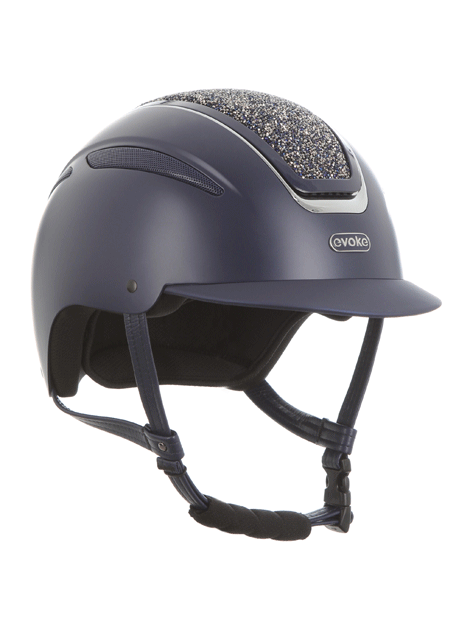 Evoke Callisto Riding Hat Classic Peak Navy / Crystal