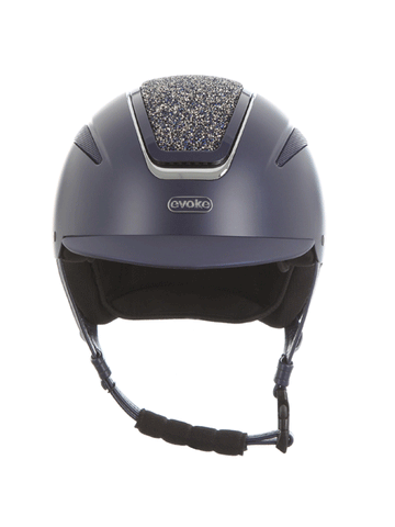 Evoke Callisto Riding Hat Classic Peak Navy / Crystal