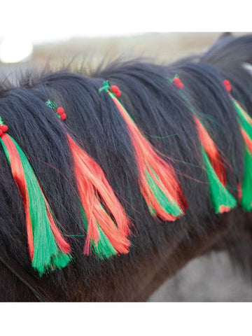 Christmas Holly Festive Mane Tassles