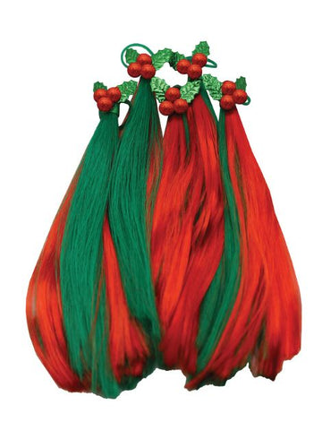 Christmas Holly Festive Mane Tassles