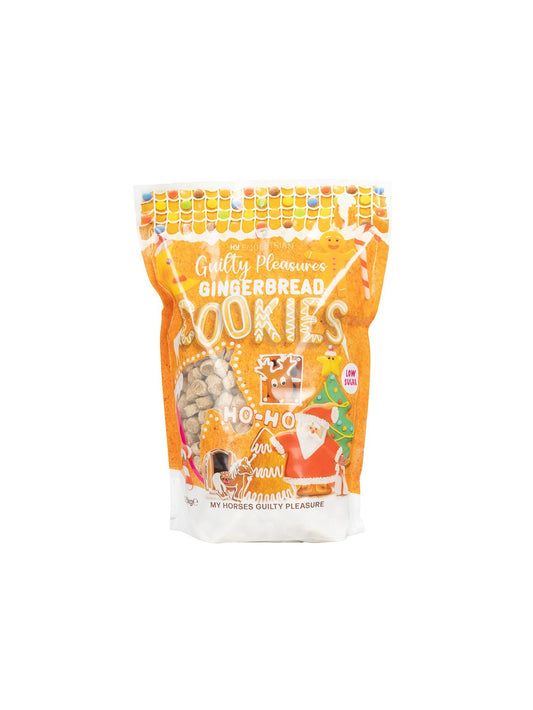 Hy Equestrian Guilty Pleasures Gingerbread Cookies horse treats in a 1.25kg orange resealable bag