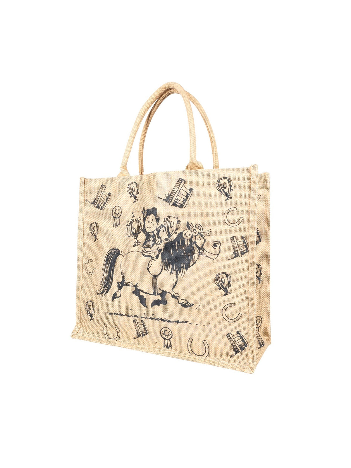 Hy Equestrian Thelwell Collection Hessian Bag Pony Pandemonium - Large