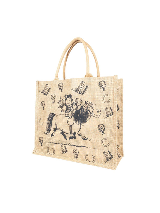 Hy Equestrian Thelwell Collection Hessian Bag Pony Pandemonium - Large