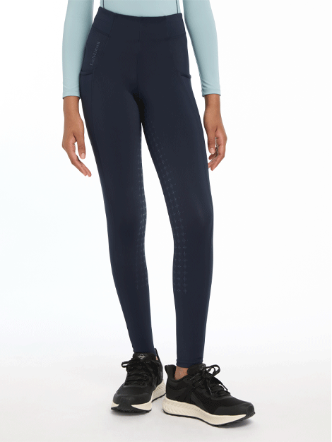 navy le mieux pull on riding tights for children