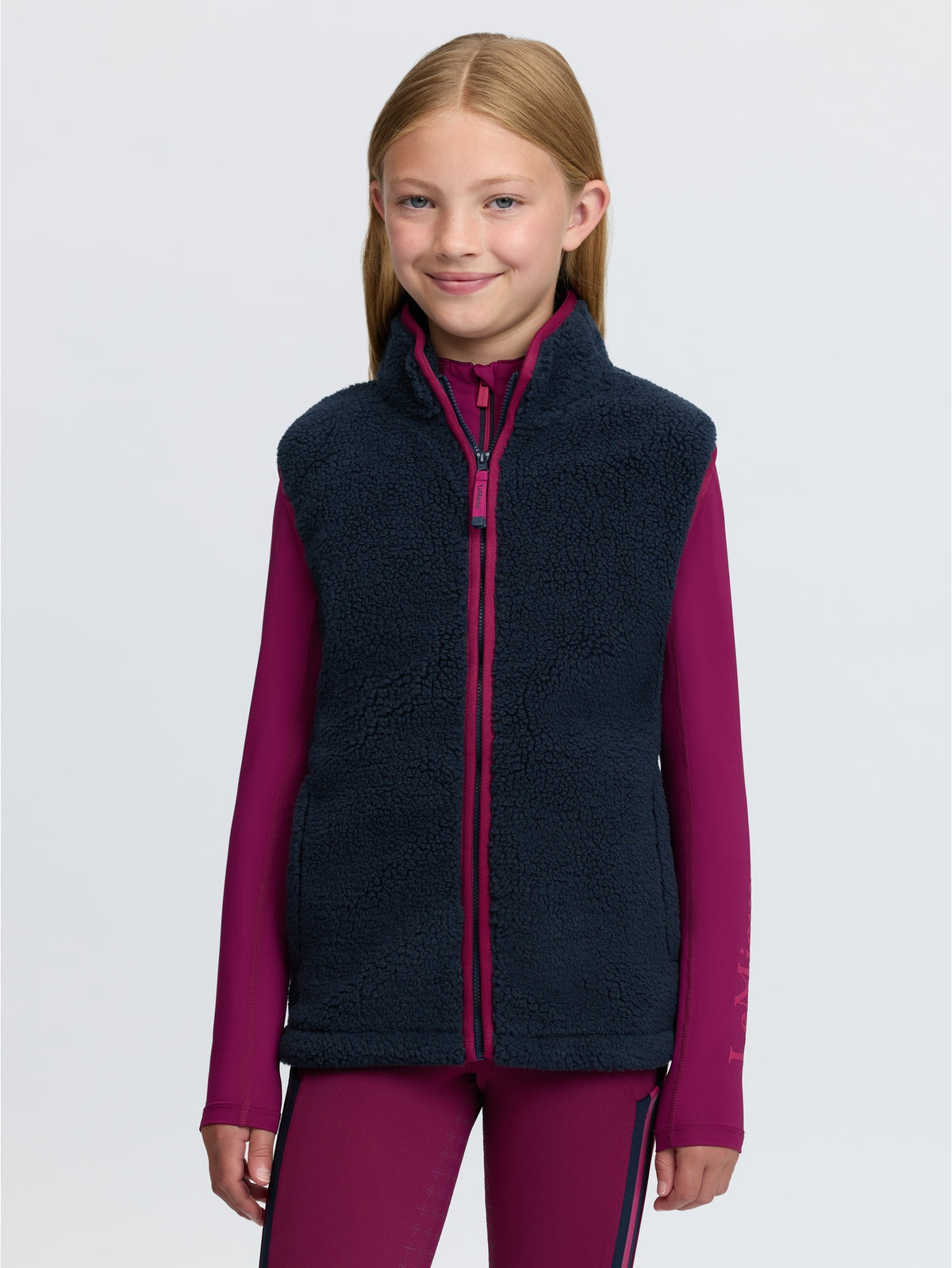 Le Mieux Young Rider Trinity Teddy Gilet Navy