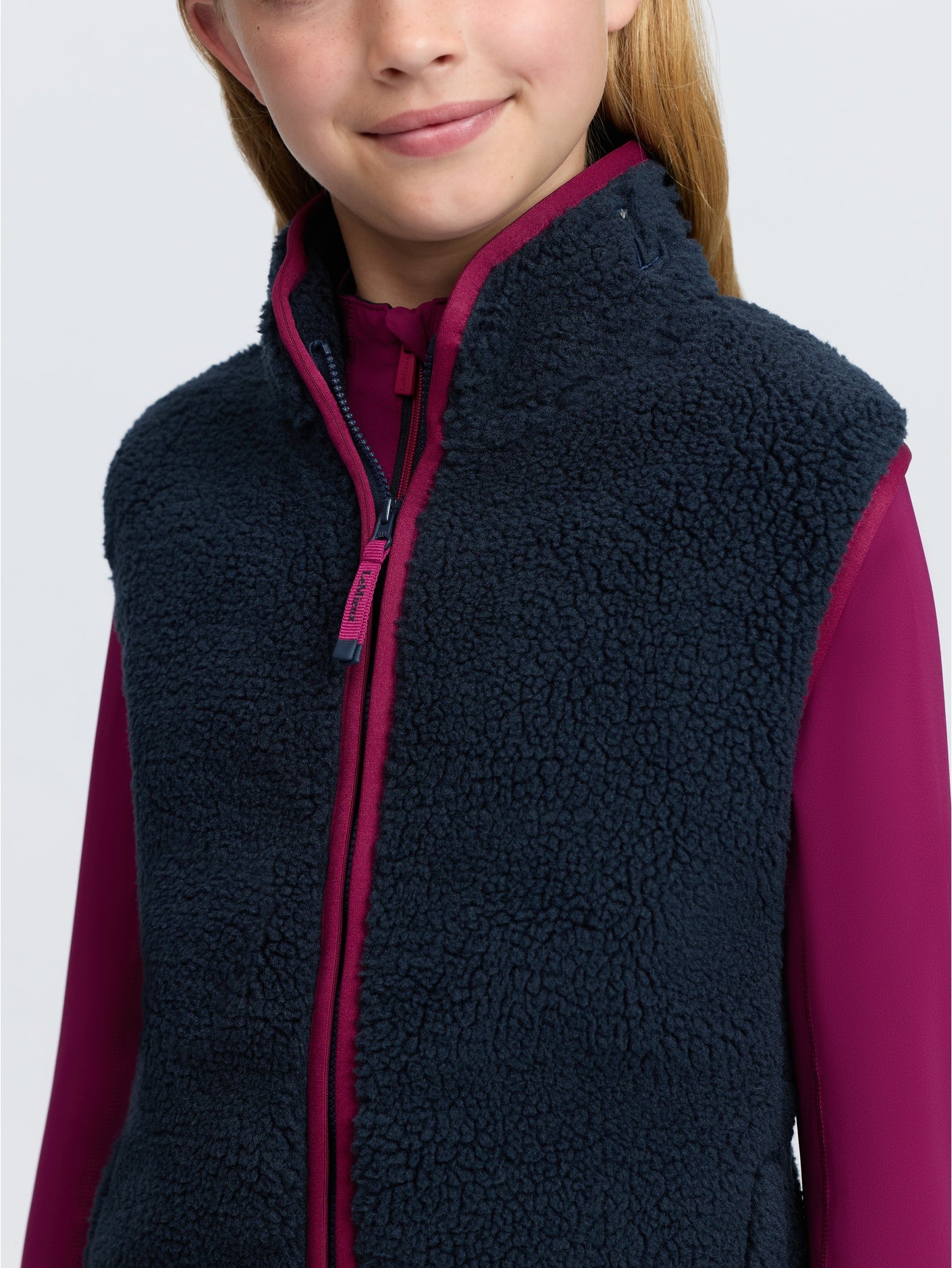 Le Mieux Young Rider Trinity Teddy Gilet Navy