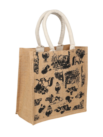 Hy Equestrian Thelwell Collection Square Hessian Bag- Thelwell Favourites