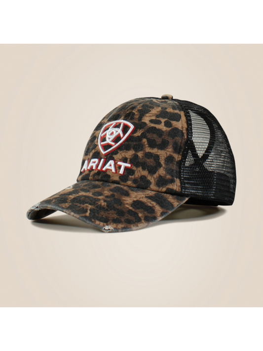 Ariat Embossed Logo Cheetah Print Cap