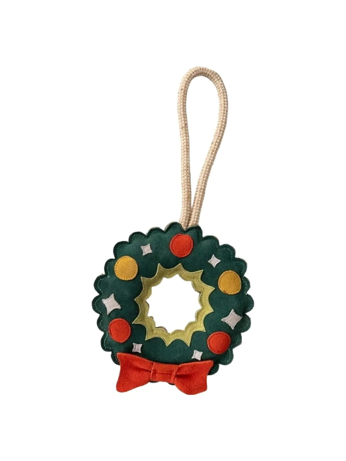 Benji & Flo Christmas Dog Toys Ho Ho Holly Wreath