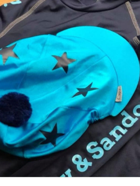 Bisley Pony Club Stars and Pom Pom Hat Cover