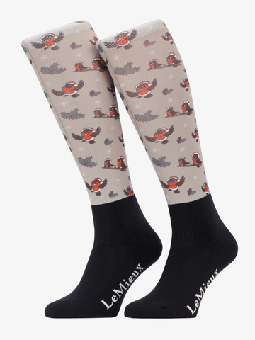 Le Mieux Christmas Footsie Riding Socks