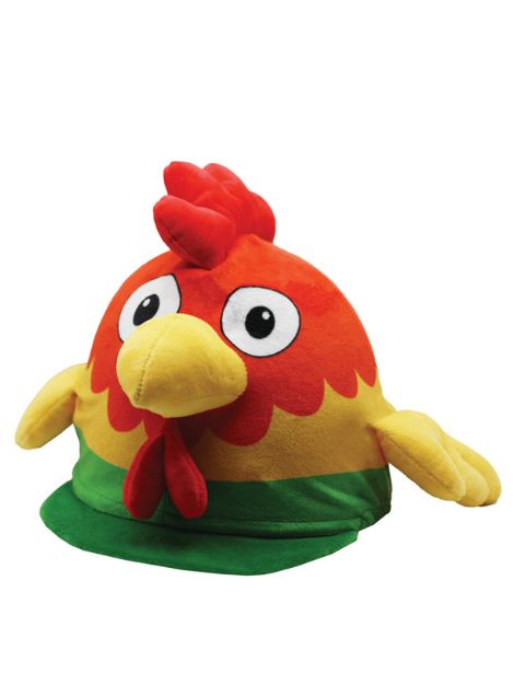 Yellow Rocky Rooster Hat Silk