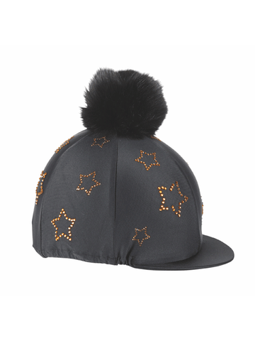Diamante Star Pom Pom Hat Cover