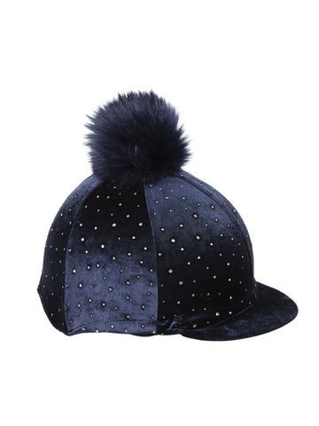 Velvet Sparkle Pom Pom Hat Cover