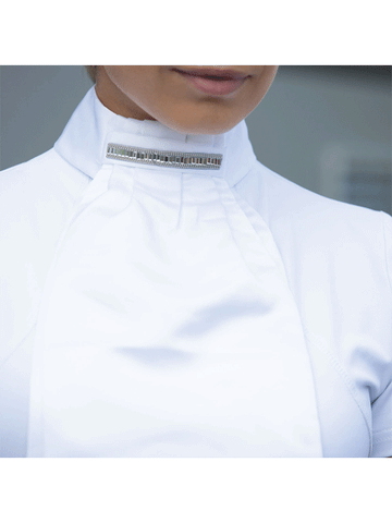 Equetech Thea Diamante White Ready Tied Stock