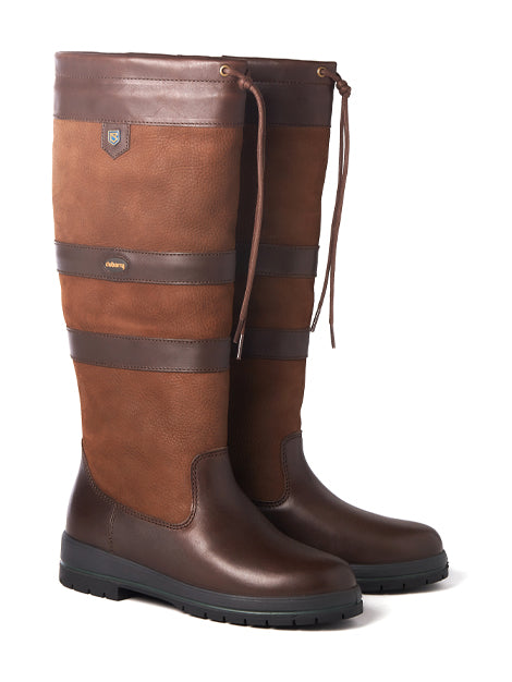 pair of Dubarry Galway extra fit boots in walnut colour 