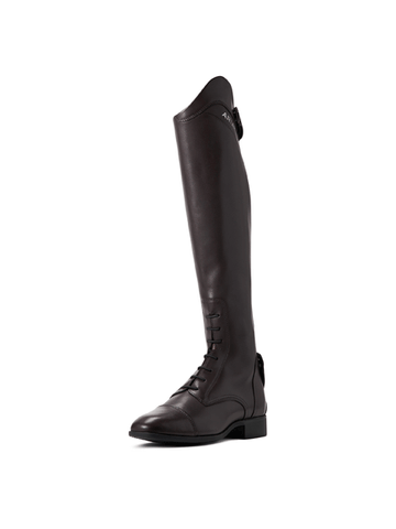 Ariat palisade long leather riding boot in cocoa brown