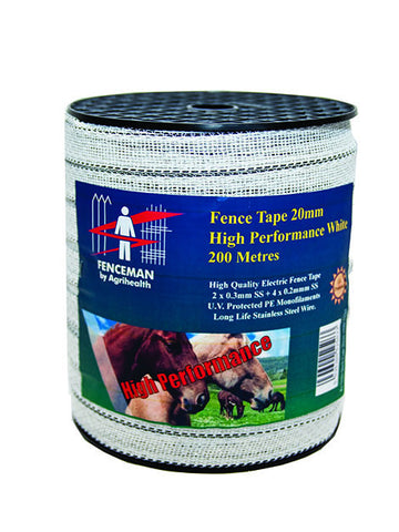 White Electric Fence Tape