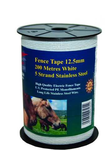 White Electric Fence Tape