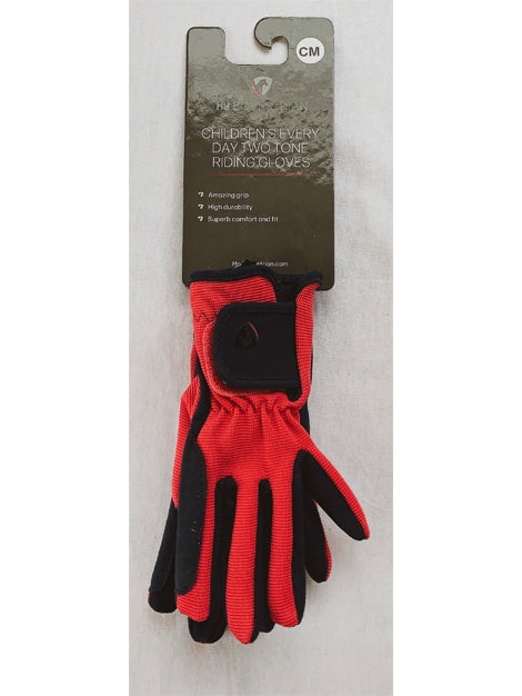 Children's Two Tone Everyday Riding Gloves